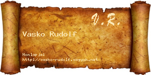 Vasko Rudolf névjegykártya